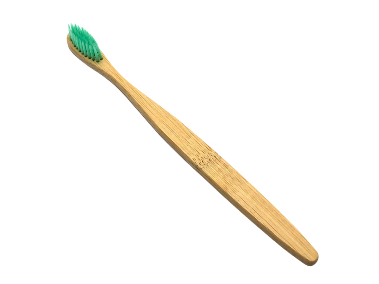 Bambusový kartáček s gravírováním zelený